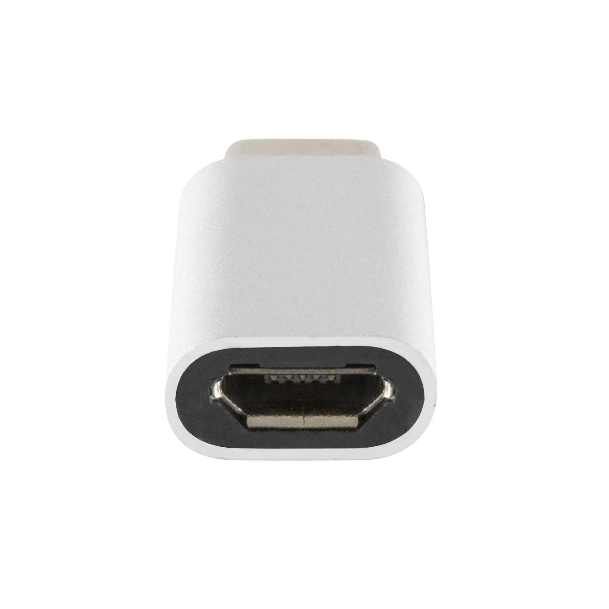 Adaptor USB-C la micro USB pentru încărcare și date, 2.1A, 5V, alb