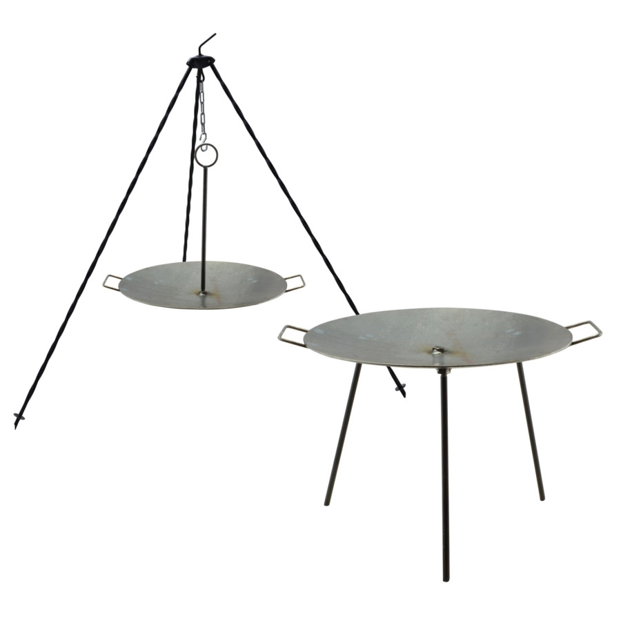 Disc din fier cu functie dubla 50 cm, cu 3 picioare si carlig