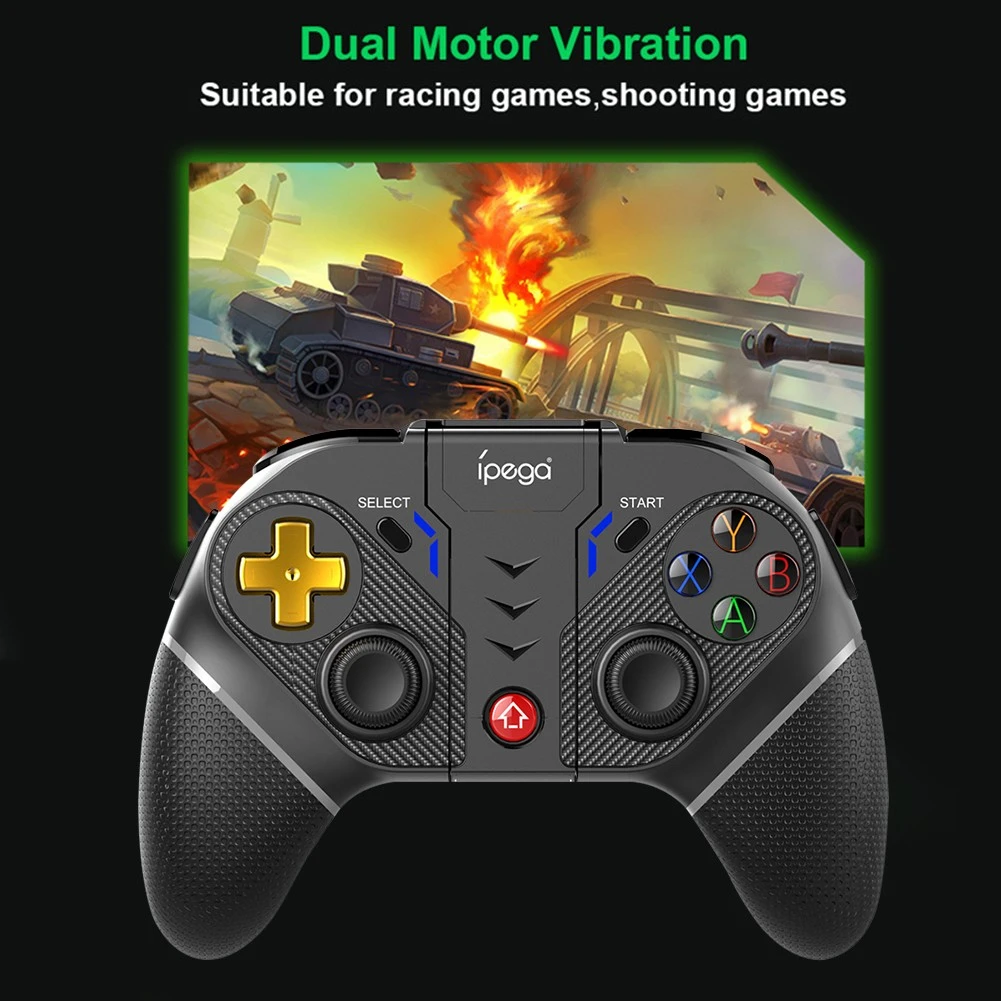 Gamepad wireless iPega Gold Warrior 2.4G pentru Android/iOS, suport telefon 6 inch