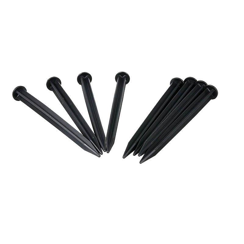 Pin din plastic pentru fixare separator gazon, 20 cm, negru (1 buc)