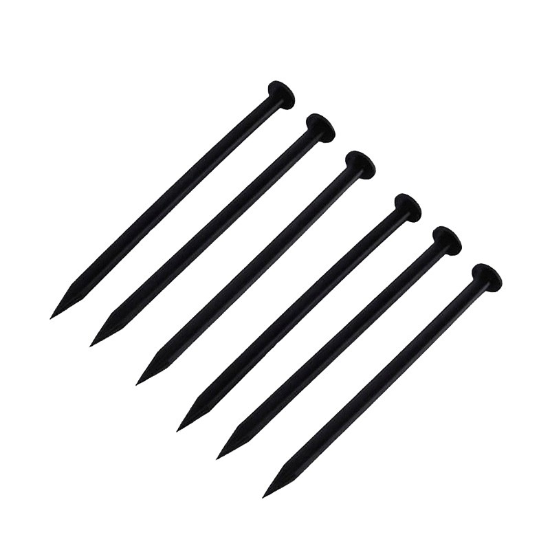 Pin din plastic pentru fixare separator gazon, 20 cm, negru (1 buc)