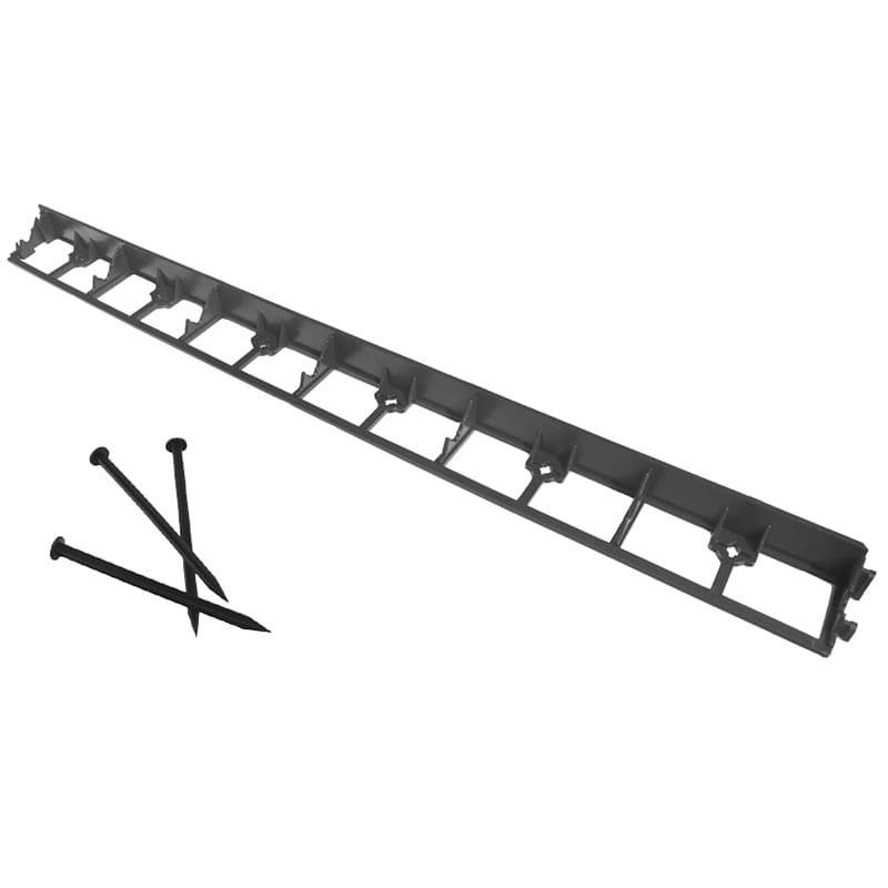 Pin din plastic pentru fixare separator gazon, 20 cm, negru (1 buc)