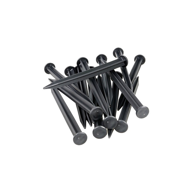 Pin din plastic pentru fixare separator gazon, 20 cm, negru (1 buc)