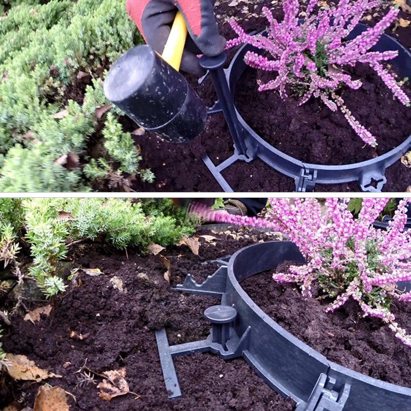 Pin din plastic pentru fixare separator gazon, 20 cm, negru (1 buc)