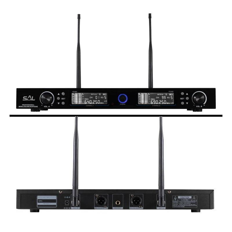 Set 2 microfoane wireless UHF cu receiver, raza 140 m, profesionale