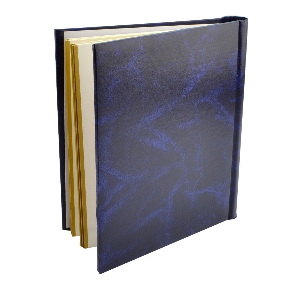Album foto clasic albastru 25x29 cm, 10 file autoadezive, tip carte, spatiu notite
