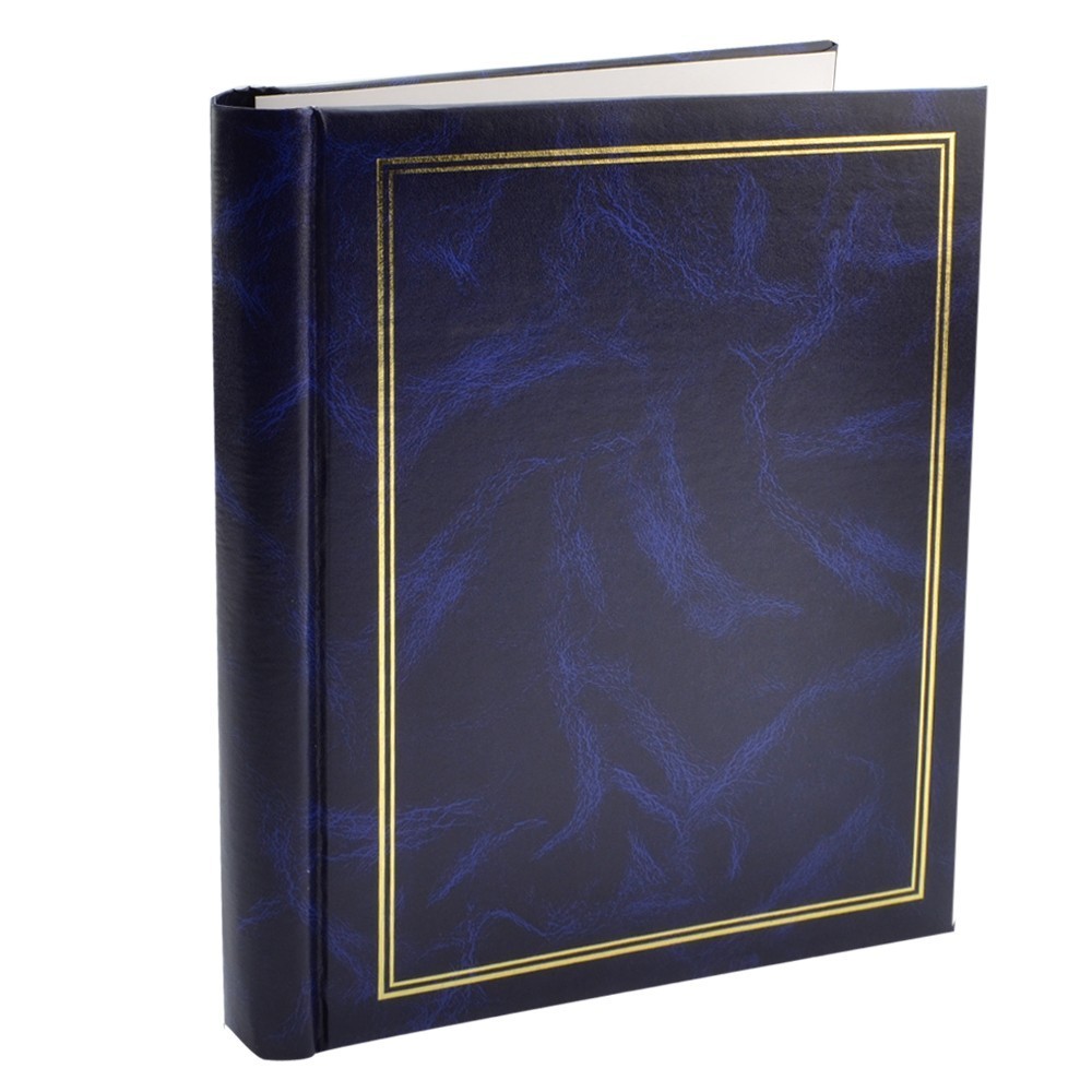 Album foto clasic albastru 25x29 cm, 10 file autoadezive, tip carte, spatiu notite