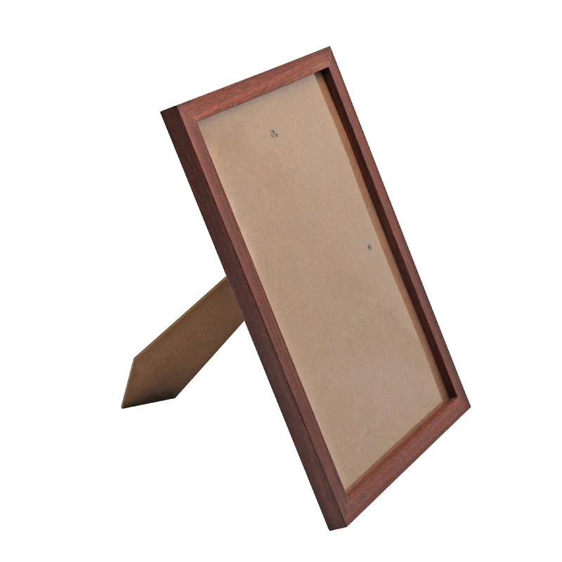 Ramă foto A4 din lemn maro, stil vintage, pentru perete sau birou