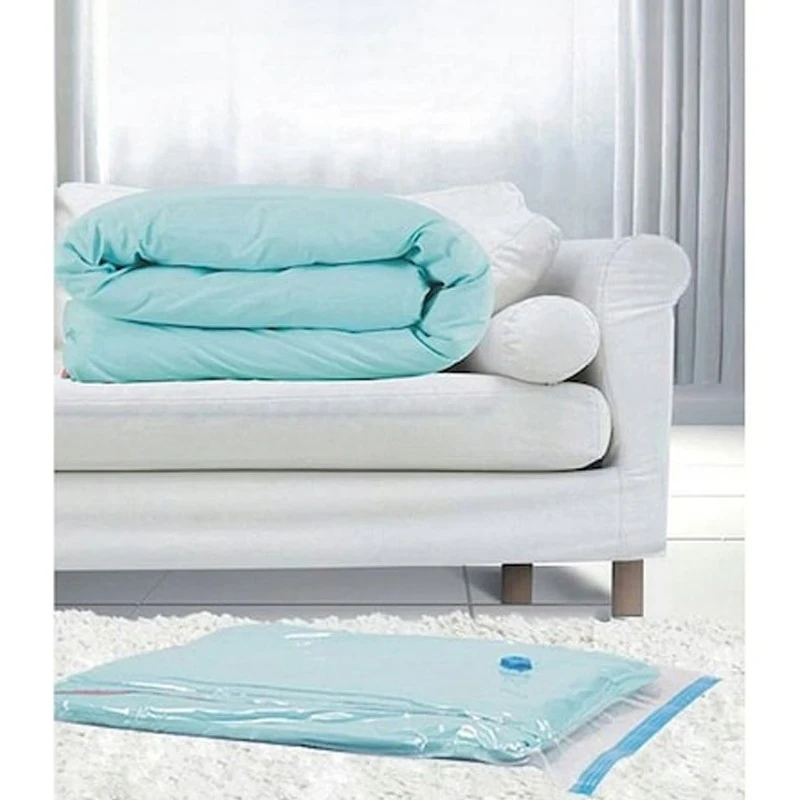 Sac de vidat pentru haine și textile 60x80 cm, reutilizabil, transparent, cu supapă