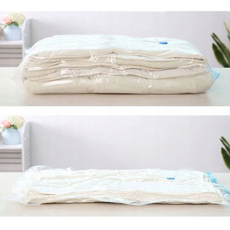 Sac de vidat transparent reutilizabil 80x110 cm, cu glisor, pentru haine si paturi