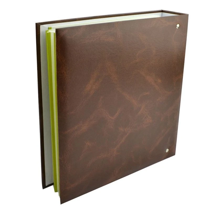 Album foto autoadeziv clasic 23x28 cm, 50 pagini, copertă maro din piele ecologică