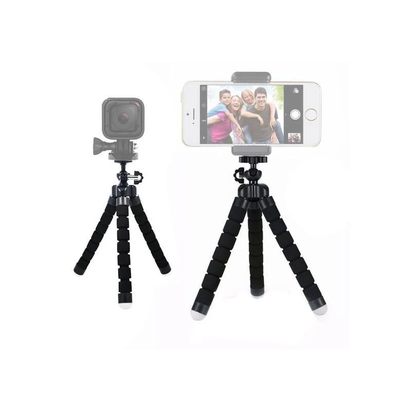 Mini trepied flexibil pentru telefon si camera, compact, cu 3 brate antiderapante