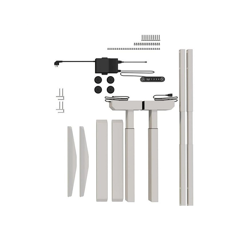 Cadru de birou electric cu dublu motor, reglaj pe inaltime 64–129 cm, 4 memorii