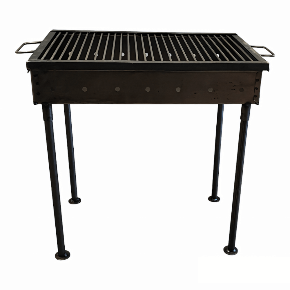 Grătar de grădină pe cărbuni și lemne 40x60 cm, oțel gros, portabil