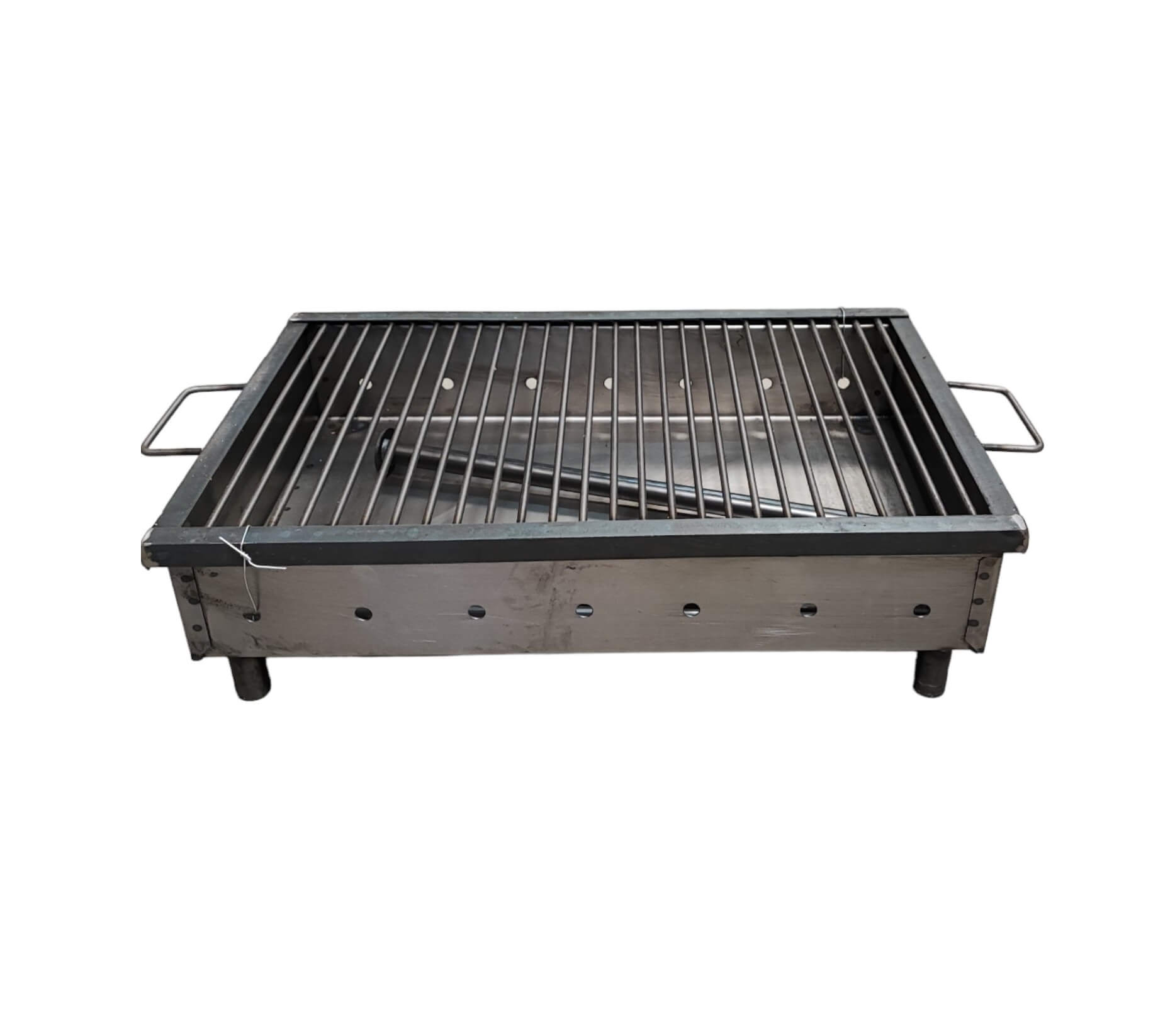 Grătar de grădină pe cărbuni și lemne 40x60 cm, oțel gros, portabil