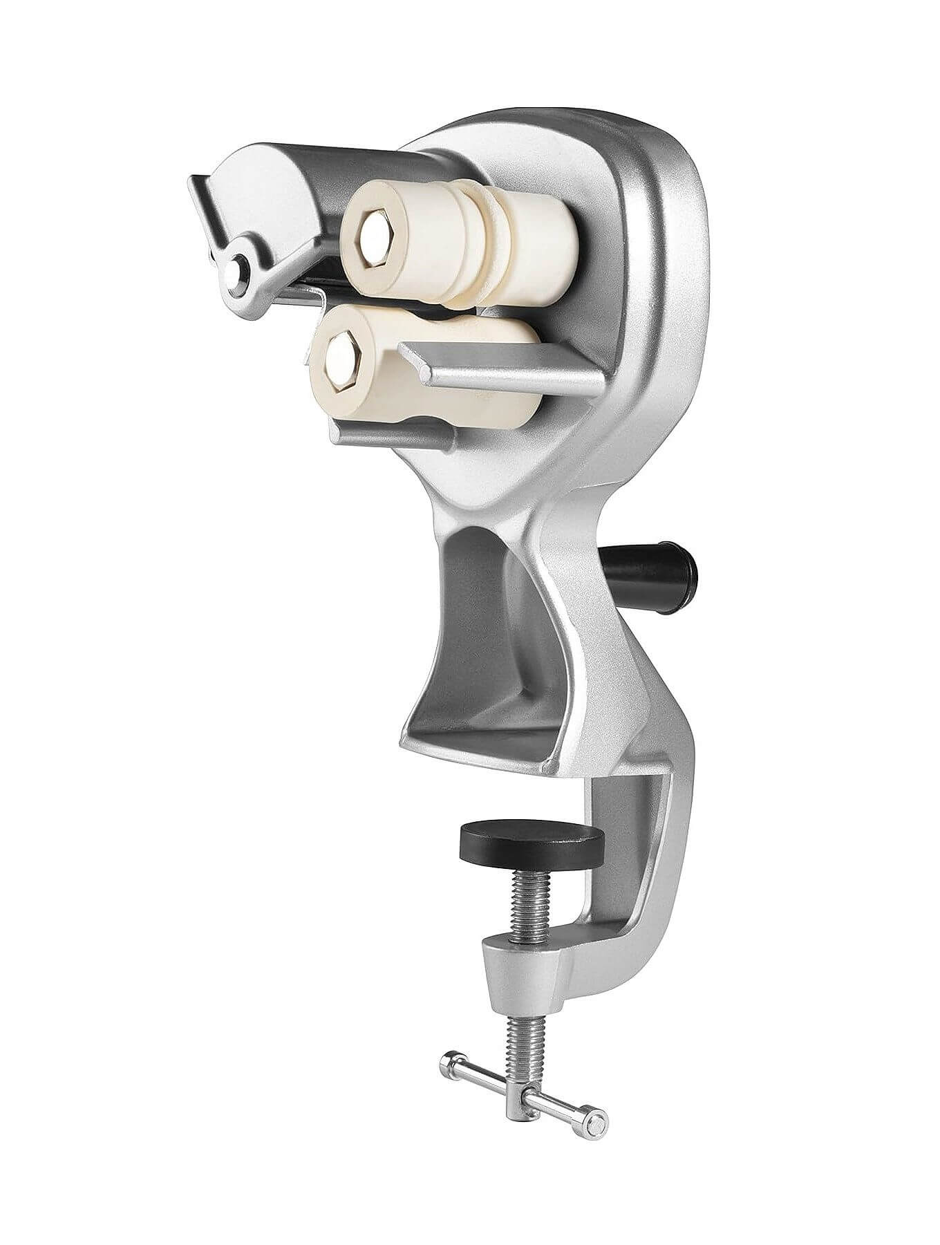 Mașină manuală pentru paste tip scoică/spirală, din aluminiu, argintie