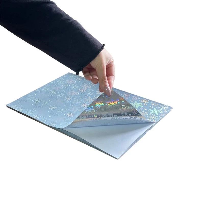 Folie autocolantă printabilă inkjet Snowflake A4, argintie, set 20 coli