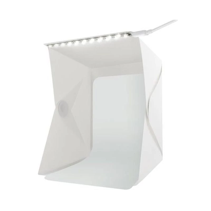 Mini cub foto pliabil pentru fotografii de produs, 20 LED SMD, 22x23x25 cm, USB 5V