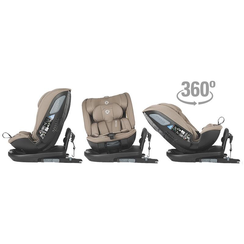 Scaun auto rotativ iSize Coccolle Velsa Taupe brown FitLine Training