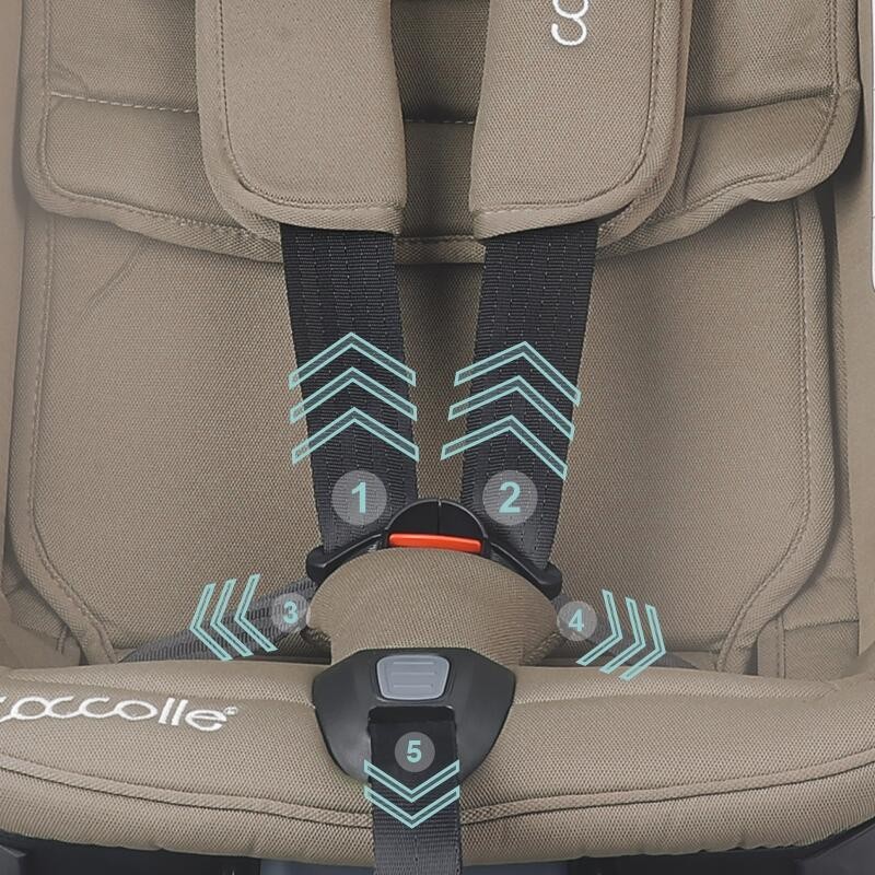 Scaun auto rotativ iSize Coccolle Velsa Taupe brown FitLine Training