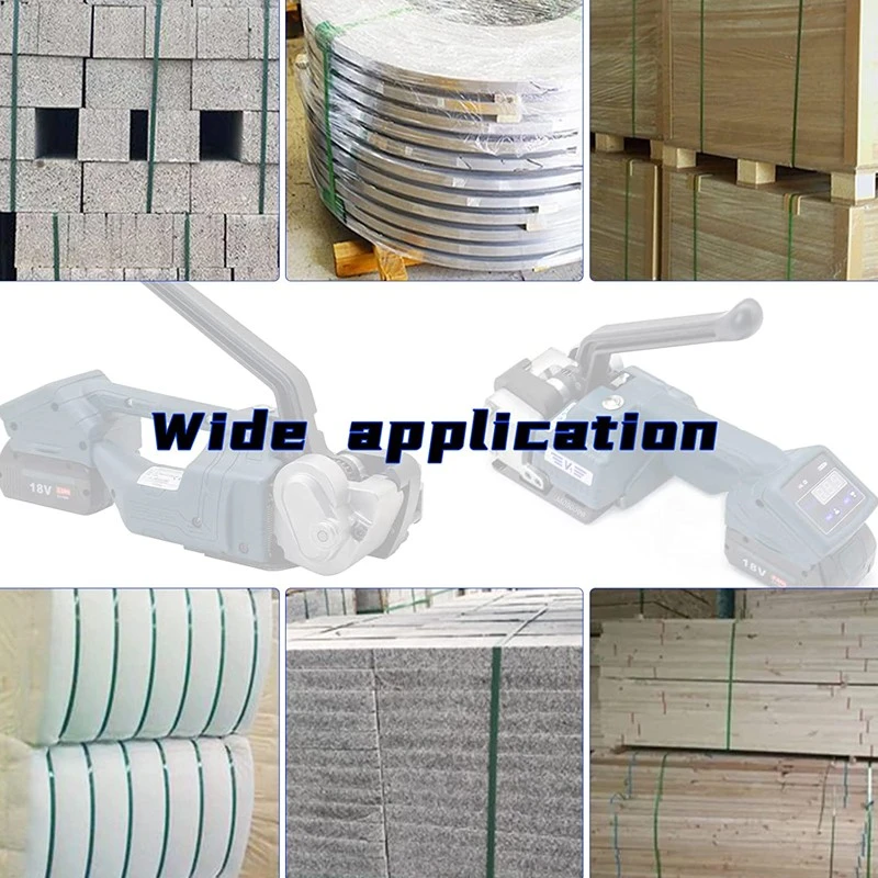 Aparat semi-automat de legat bandă PET/PP 12–16,5 mm, cu acumulator 2000 mAh