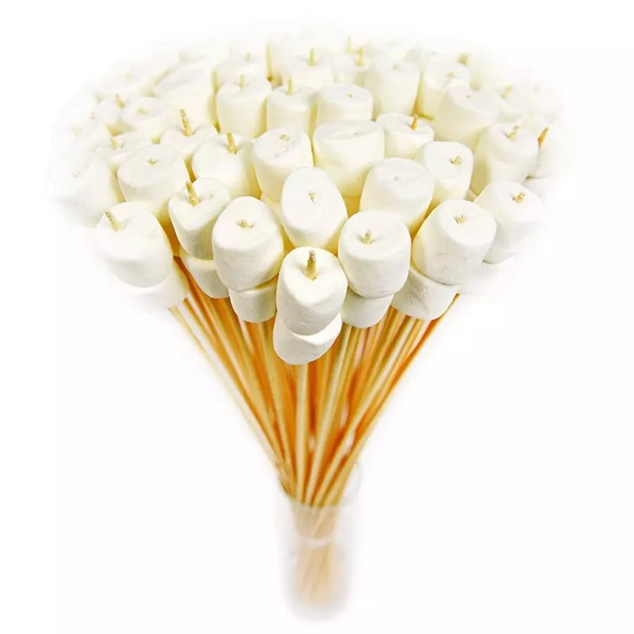 Bețe pentru frigărui și grătar 30 cm din lemn natural, set 80 bucăți