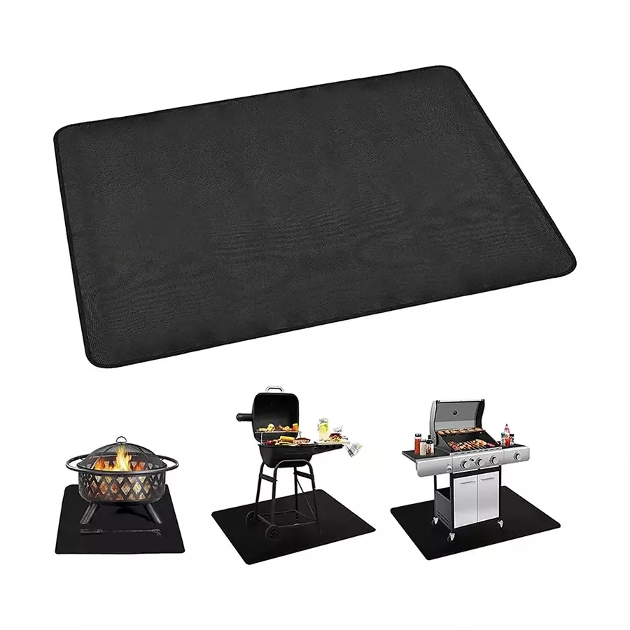 Covoraș ignifug pentru grătar 122 x 76 cm, protecție podea până la 250°C