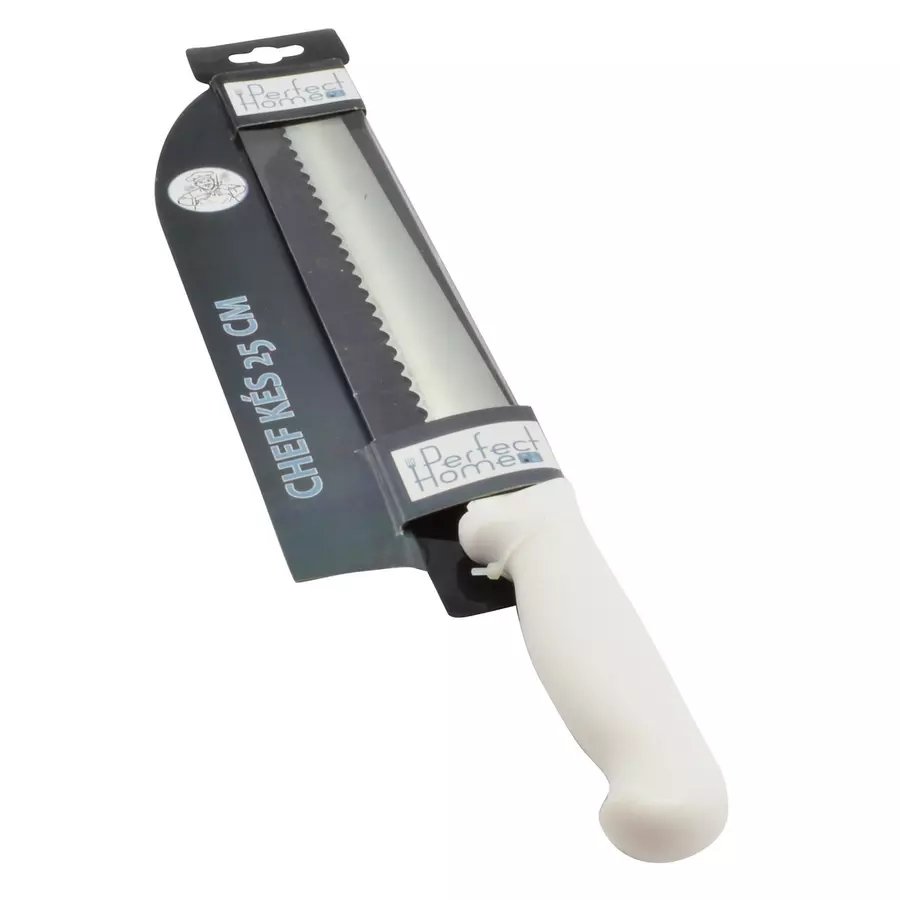 Cuțit pentru pâine cu lamă zimțată din oțel inoxidabil, 25 cm, Perfect Home