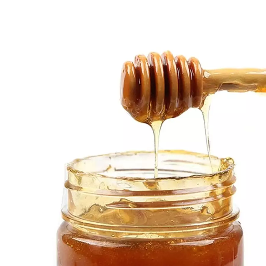 Dispozitiv din lemn pentru miere, 19 cm, tip lingura spirala anti-picurare