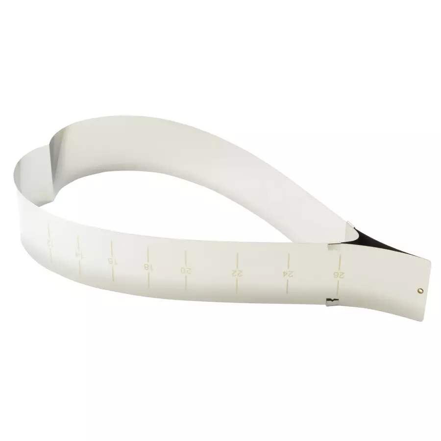 Formă de copt inimă reglabilă din inox, 12–26 cm, Perfect Home