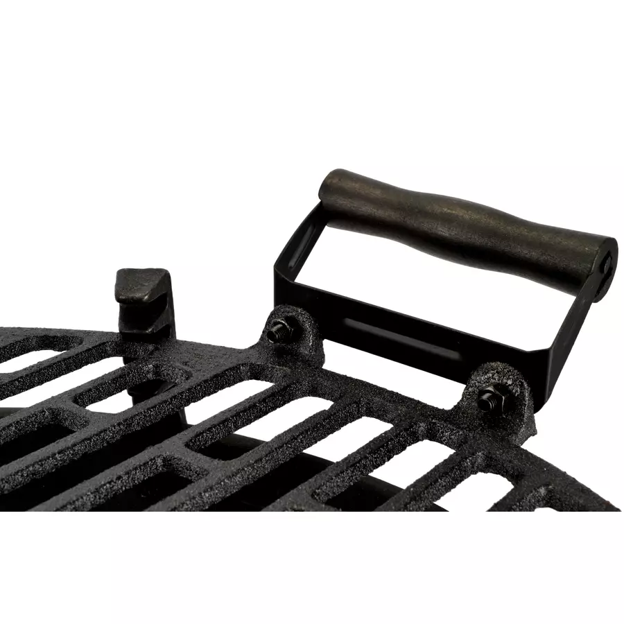 Grătar din fontă 35 cm cu picioare, stabil și ușor de transportat