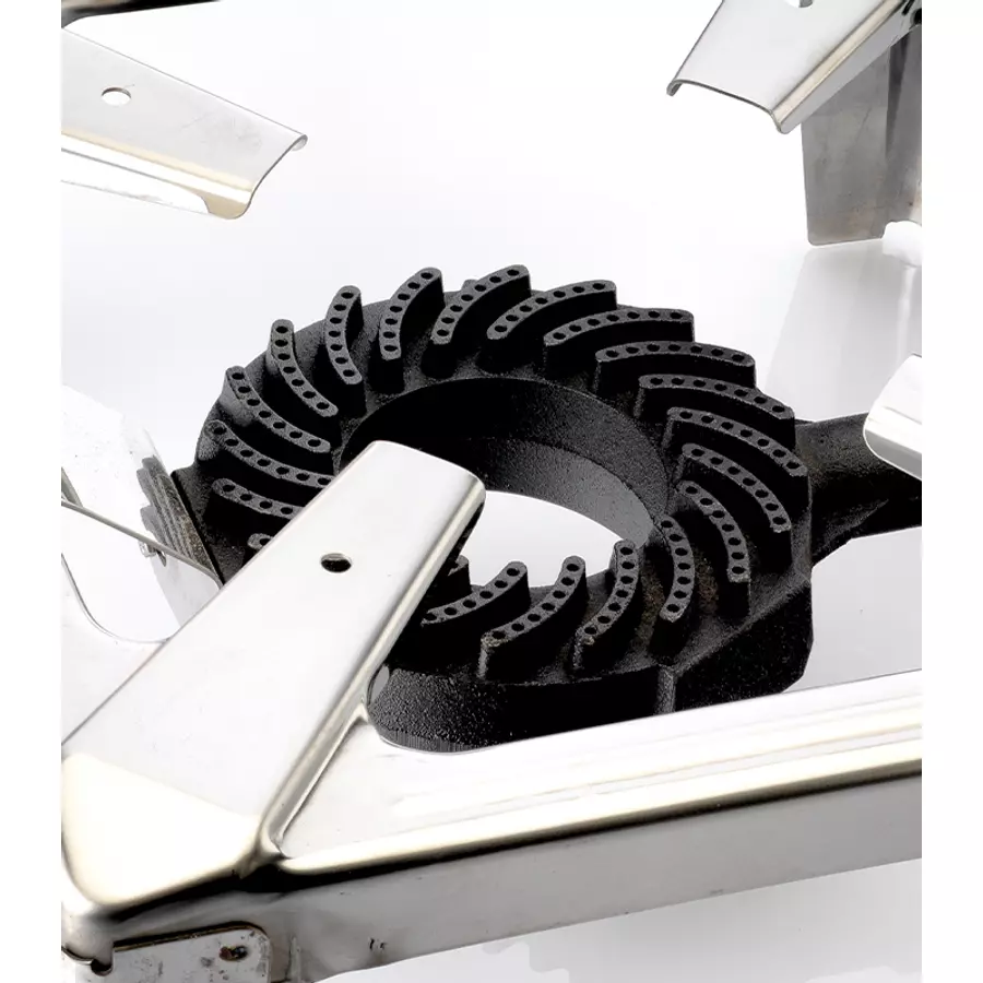 Arzător pe gaz Mini Drago din inox 3,5 kW, suport stabil pentru camping și ceaun