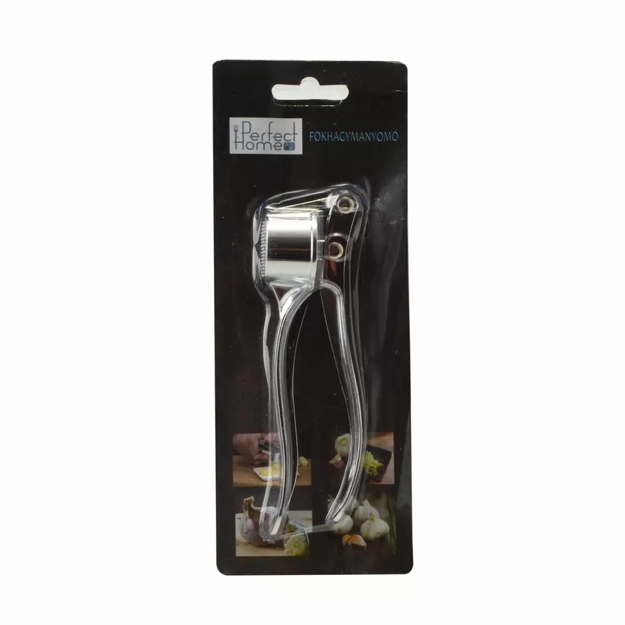 Presă de usturoi din aluminiu Perfect Home, 15,5 cm, compactă și durabilă
