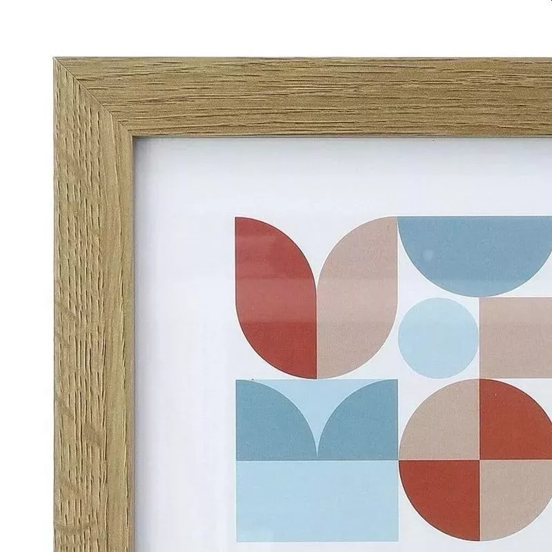 Ramă foto 10x15 cm din lemn natur, design clasic, pentru birou sau perete