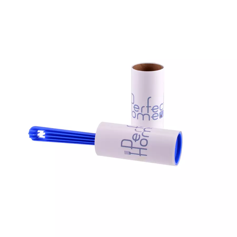 Rolă adezivă pentru curățat scame și păr de animale, cu 2 rezerve