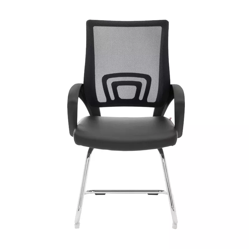 Scaun vizitator pentru birou, ergonomic, mesh negru, suport 120 kg, 87 cm