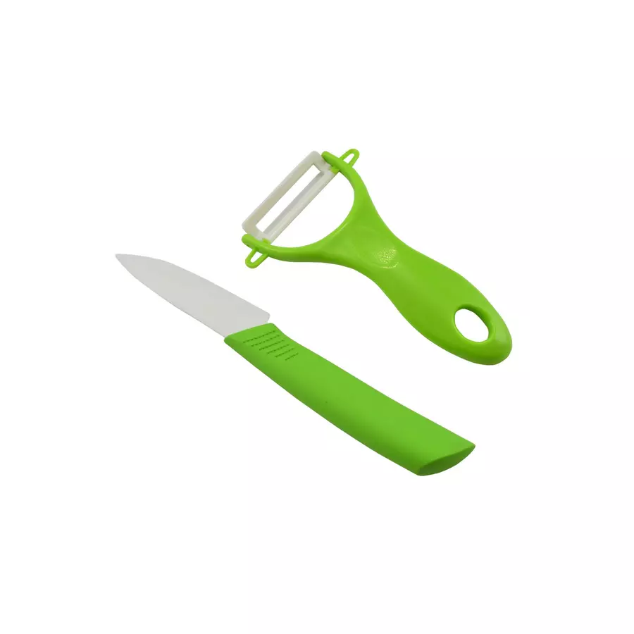 Set cuțit și curățător de legume cu lamă ceramică Perfect Home