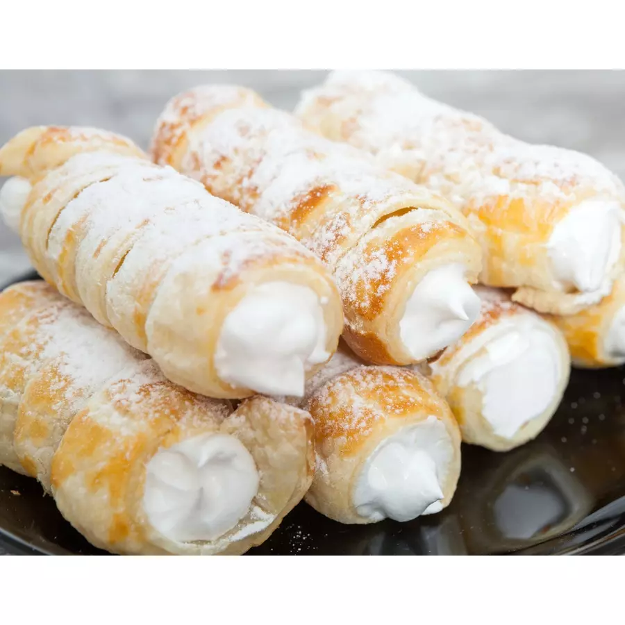 Set 12 forme conice pentru rulouri de cremă din tablă cositorită, Perfect Home