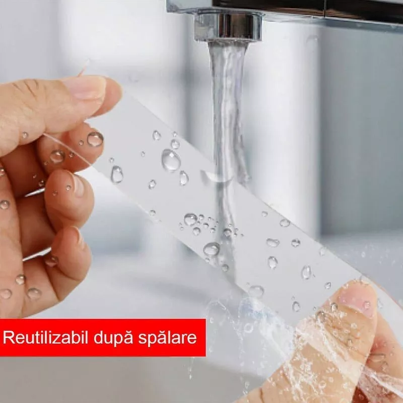 Bandă dublu adezivă Nano Tape transparentă, reutilizabilă, 30 mm x 3 m, 1 mm