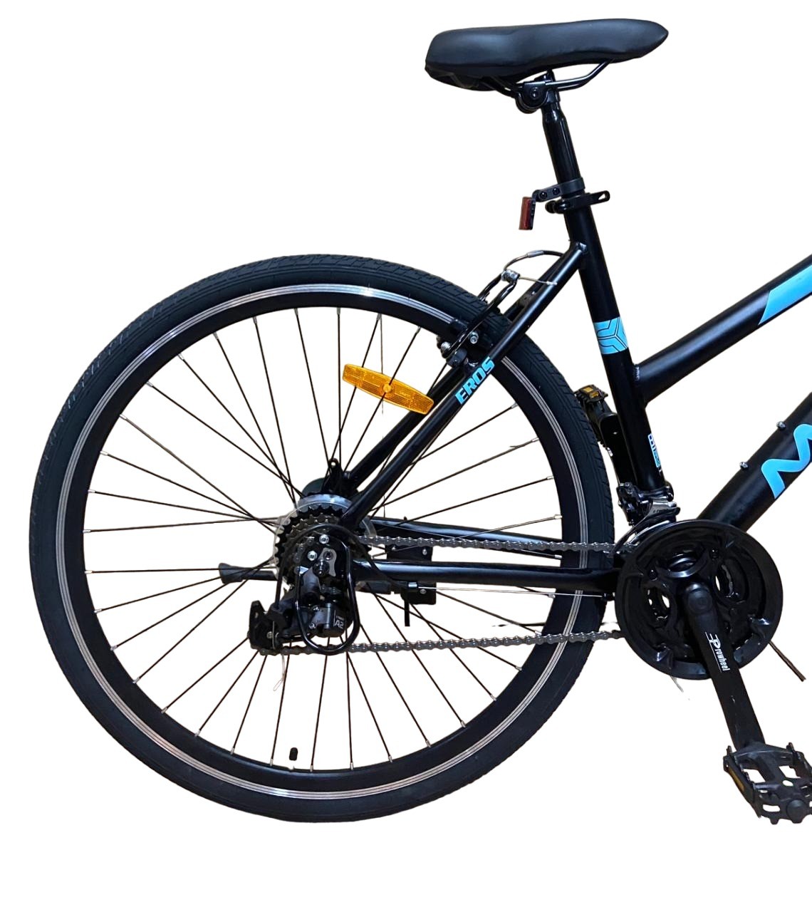 Bicicletă hibridă de damă 700C pentru oraș și munte, 21 viteze, cadru aluminiu 17