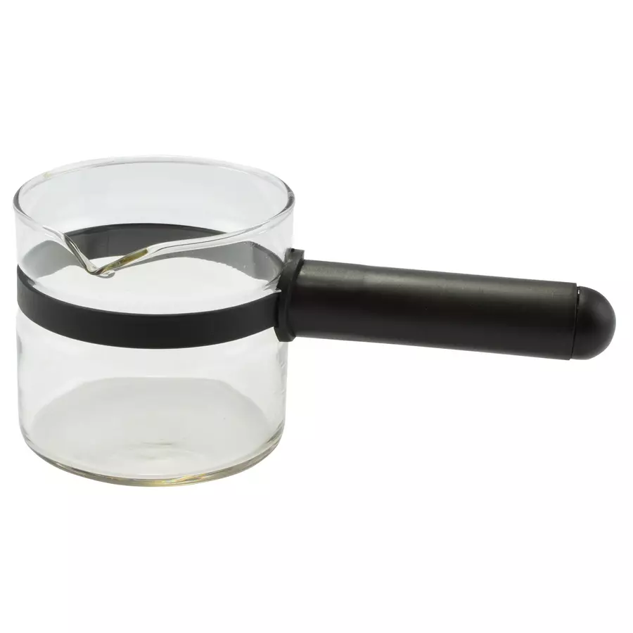 Pahar pentru turnare 350 ml din sticla termorezistenta, cu maner