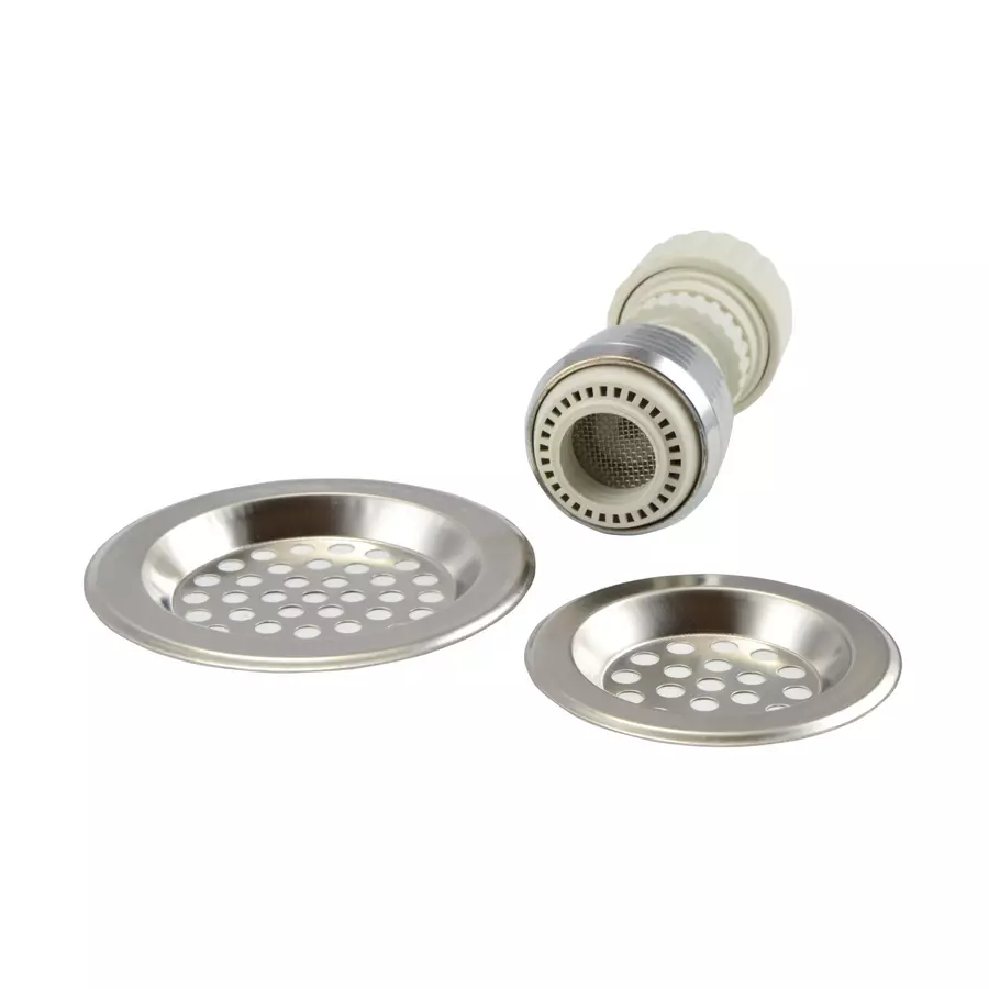 Set extensie pentru robinet și sită de scurgere din inox, pentru chiuvetă