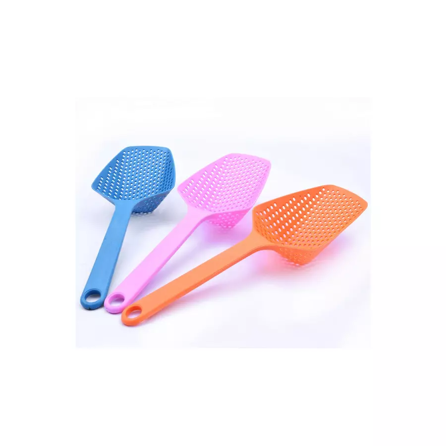 Spatulă perforată colorată pentru orez, legume și paste, 34 cm