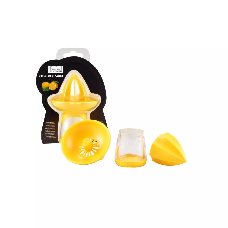 Storcător de lămâi cu rezervor 30 ml, din plastic, galben – Perfect Home