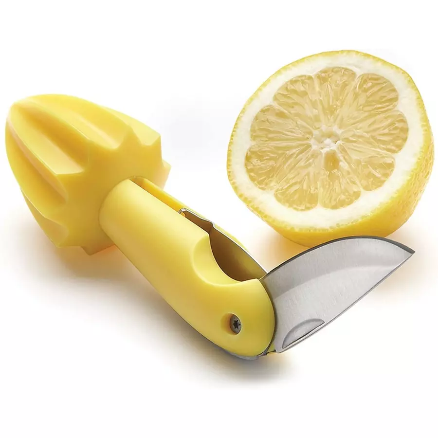 Storcător de lămâie 4 în 1 cu răzătoare, decojitor și tăietor, inox
