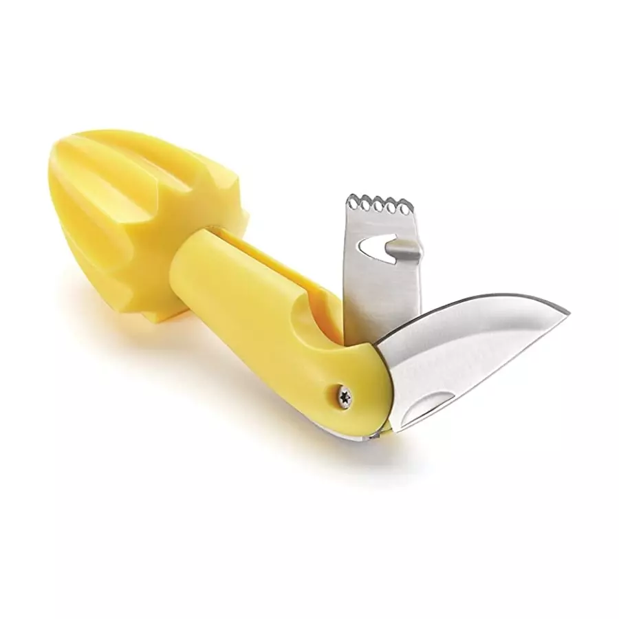 Storcător de lămâie 4 în 1 cu răzătoare, decojitor și tăietor, inox