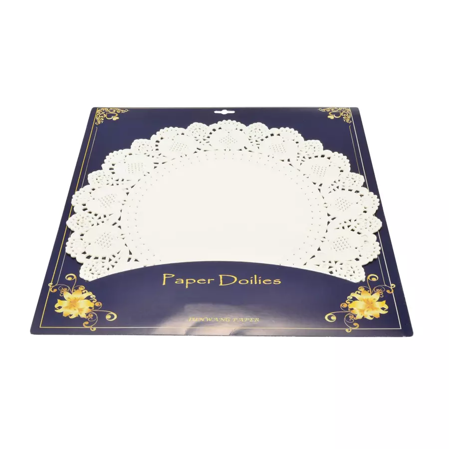 Set 12 suporturi dantelate din hârtie pentru tort, 32 cm, Perfect Home