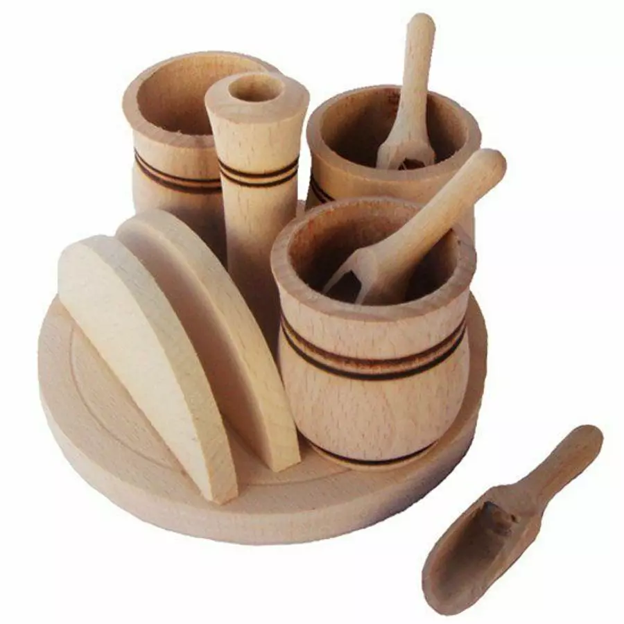 Suport din lemn pentru condimente, șervețele și scobitori, 3 compartimente