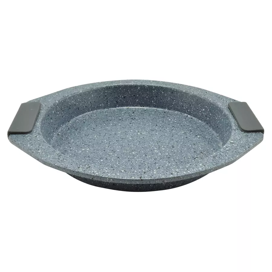 Tavă rotundă antiaderentă din oțel, 26,6 cm, cu mânere din silicon