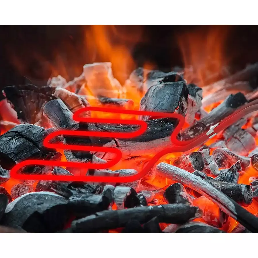 Aprinzător electric pentru cărbuni 800W din oțel inoxidabil, cu suport stabil